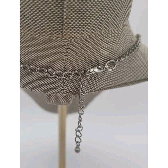 Beautiful Necklace Crystal Large Stone Open Back Crystal Silver Large Chunky - Picture 4 of 9